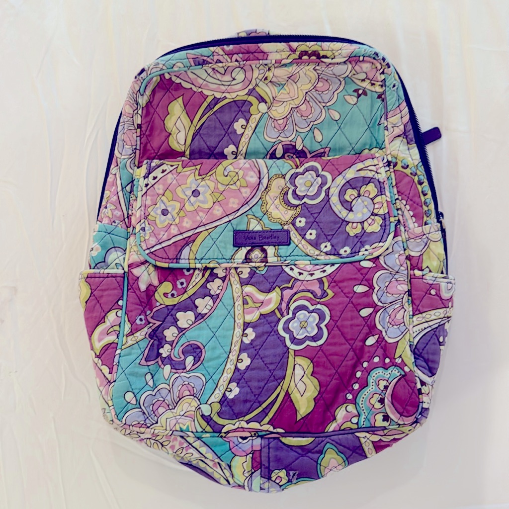 Vera Bradley Purple & Turquoise Paisley Small Backpack